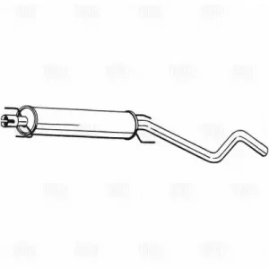 резонатор глушителя! Opel Astra G/H 1.6i/1.8i 03> EAM 2110 TRIALLI