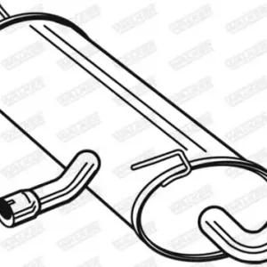 Глушитель выхлопных газов конечный ! NISSAN QASHQAI / +2 I 2.0 (07>13), QASHQAI / +2 I 2.0 4WD (07> 24172 WALKER