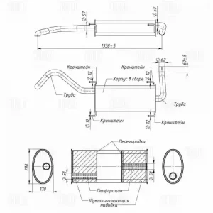 глушитель! Peugeot Boxer 06> Citroen Jumper 2.2HDi 06> EMM 2613 TRIALLI