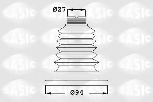 к-кт пыльника ШРУСа внутреннего! Audi A2, VW Polo 1.2/1.4 16V/1.9SDi 00> 1906001 SASIC