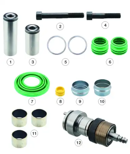 р/к диcкового тормоза ! 12(мр) направляющие втулки,болты и пыльники PAN17 DAF,Iveco 0810 30118 ANDAC