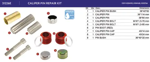 31226E РМК суппорта EXOVO