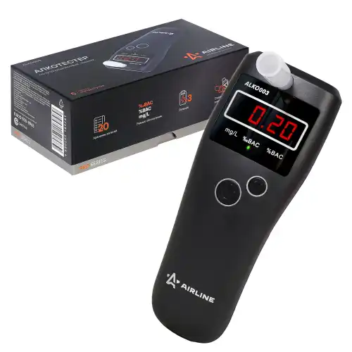 алкотестер! полупроводниковый черный PRO ALKO003 AIRLINE