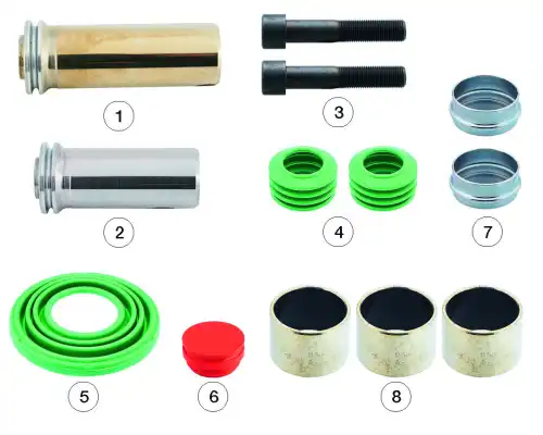 р/к диcкового тормоза !(мр) направляющие втулки.болты и пыльники PAN17 DAF, IVECO 0810 30346 ANDAC