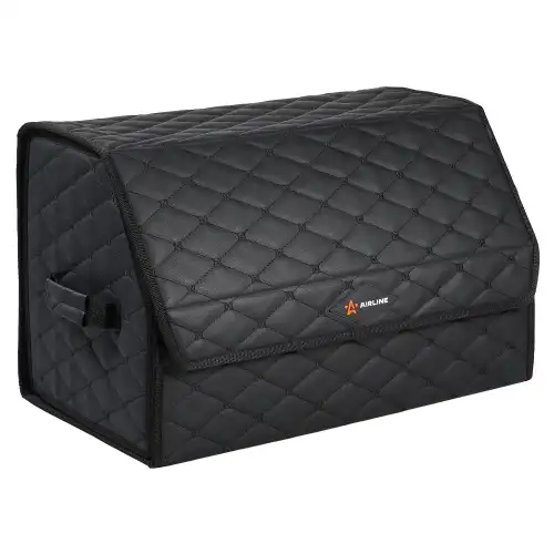 органайзер-саквояж в багажник! (55x30x35 см), стёганный ромб, цвет черный ADSO003 AIRLINE