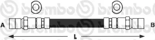 шланг тормозной задний! L235  Opel Vectra A/B T 59 002 BREMBO