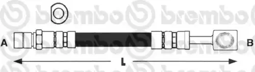 шланг тормозной передний! Opel Corsa 1.0-1.7D 93-00 T59009 BREMBO