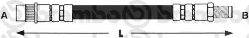 шланг тормозной передний! L329 Renault R5 Super/Rapid 84-98 T68012 BREMBO