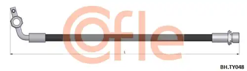 шланг тормозной передний! L=306 Toyota Land Cruisr J100 98-07