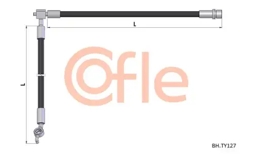 Тормозной шланг ! TOYOTA ECHO 1.0 (03>05), ECHO 1.0 (99>05), YARIS 1.3 (02>05), YARIS 1.4 D-4D (01> 92.BH.TY127 COFLE