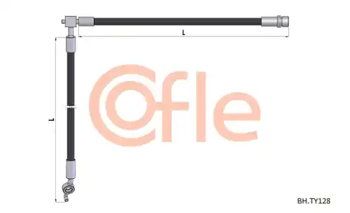Тормозной шланг ! TOYOTA ECHO 1.0 (03>05), ECHO 1.0 (99>05), YARIS 1.3 (02>05), YARIS 1.4 D-4D (01> 92.BH.TY128 COFLE