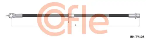 Тормозной шланг ! LEXUS, TOYOTA HARRIER 2.4 (03>13), HARRIER 2.4 4WD (03>12), HARRIER 3.0 (03>06), 92.BH.TY108 COFLE