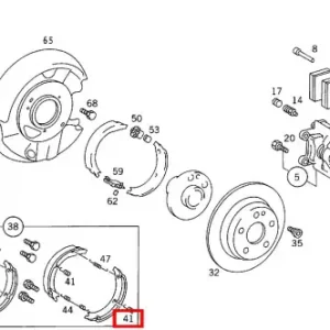 Пружины барабанных тормозных колодок MB 201 423 05 92