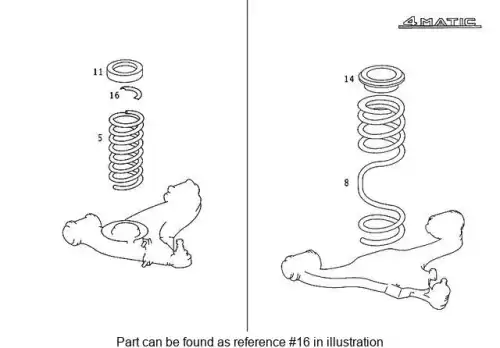 прокладка под пружину! перед.MB W124 2.3 84-93 124 321 00 36