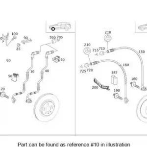 Датчик тормозных колодок MB 164 440 82 39 электронный