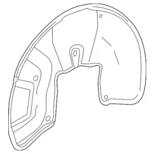 щиток переднего правого тормозного диска! MB GL-Class W166/X166, GLE, C292/X166 166 421 02 20