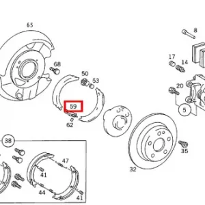распорный замок колодок! MB CL203/S203/W203/C203/CL203 201 420 05 89