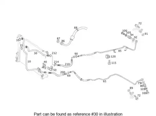 трубка радиатора охлаждения АКПП! MB W211 02> 211 270 00 27