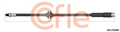 шланг тормозной задний! L=435 Ford Focus/Focus C-MAX 1.6/2.0/2.5/1.8TDCi 04>