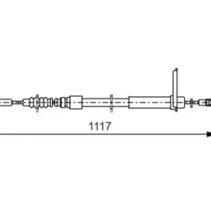 Трос ручного тормоза BOSCH 1 987 477 750