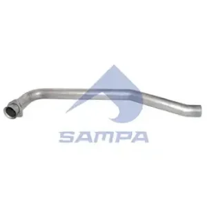 труба глушителя приемная !фланец треуг. d=80 3-изг MAN L2000 6/8/9/10 D0824LFL/D0826LFL 021.219 SAMPA