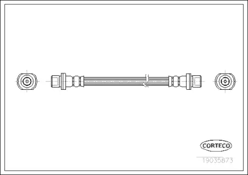шланг тормозной задний! Toyota Land Cruiser all 02-07 19035873 CORTECO