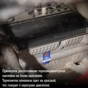 термонаклейка! индикатор перегрева, 110гр.С легковые автомобили LTS111 LUZAR