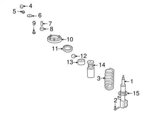 отбойник амортизатора! переднегоMitsubishi Montero 00-06 MR554120