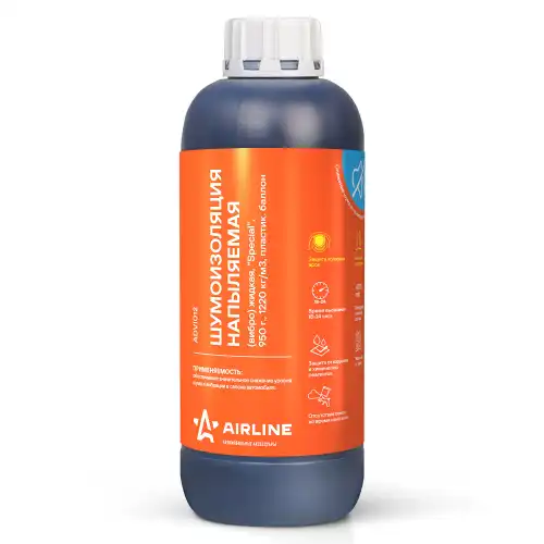 шумоизоляция!(вибро) жидкая, напыляемая 'Special', 950 г., 1220 кг/м3, пластик. баллон ADVI012 AIRLINE