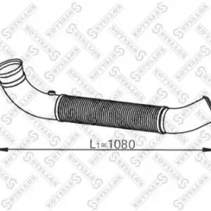 труба глушителя промежуточная с гофрой !2-изг Scania P/R/T 82-03809-SX STELLOX