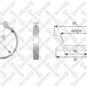Хомут глушителя STELLOX 82-01098-SX
