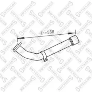 труба глушителя приемная !1-изг MAN TGL 82-03778-SX STELLOX