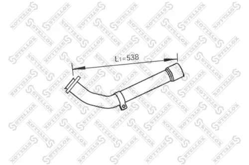 труба глушителя приемная !1-изг MAN TGL 82-03778-SX STELLOX