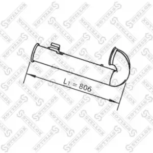 труба глушителя выхлопная !1-изг DAF XF95 82-03788-SX STELLOX