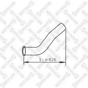 труба глушителя !колено после горн.торм.MAN TGA 82-03790-SX STELLOX