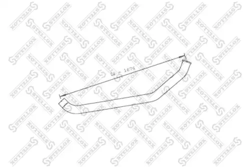труба глушителя! выхлопная L=1676 3-изгMAN M2000L/M Euro1 82-03794-SX STELLOX