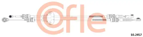 Трос коробки переключения передач (КПП) COFLE 92.10.2457