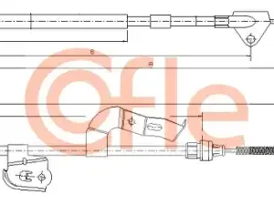 Трос ручного тормоза COFLE 92.10.4510