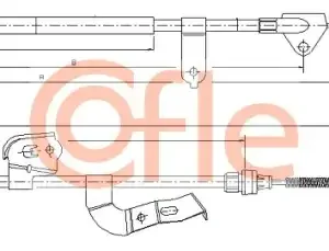 Трос ручного тормоза COFLE 92.10.4511