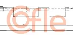 Трос ручного тормоза COFLE 92.10.4708