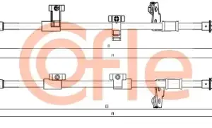 Трос ручного тормоза COFLE 92.10.5381