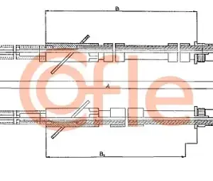 Трос ручного тормоза COFLE 92.10.562
