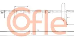 Трос ручного тормоза COFLE 92.11.5824
