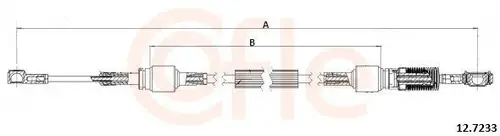 Трос коробки переключения передач (КПП) COFLE 92.12.7233