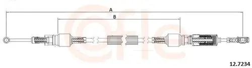 Трос коробки переключения передач (КПП) COFLE 92.12.7234
