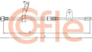 Трос ручного тормоза COFLE 92.17.1480