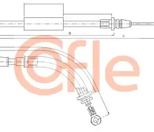 Трос ручного тормоза COFLE 17.6001