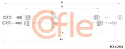 Трос коробки переключения передач (КПП) COFLE 92.2CB.LD002