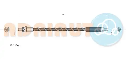 шланг тормозной задний! левый/правый L360 Ford Escort 1.3-1.8i/1.8D 95-99 13.1250.1 ADRIAUTO