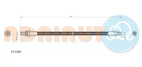 шланг тормозной задний! левый/правый L335 Ford Fiesta 1.25-1.6i/1.8TD 95-02 13.1262 ADRIAUTO